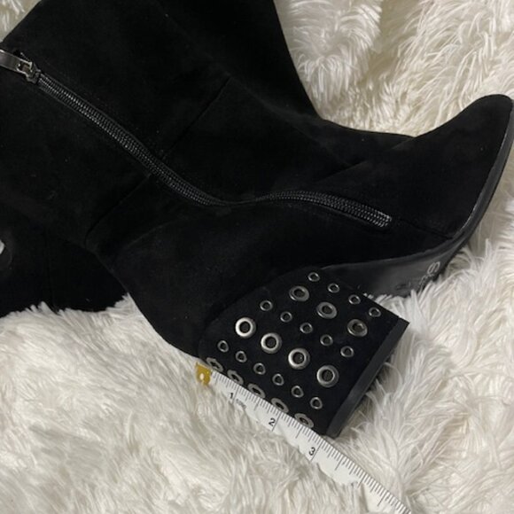 Sbicca Vintage Collection Black Suede Boots Black Size 61/2 - Picture 4 of 8